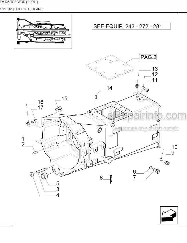 Photo 6 - New Holland TM135 Master Illustrated Parts List Manual Book Tractor