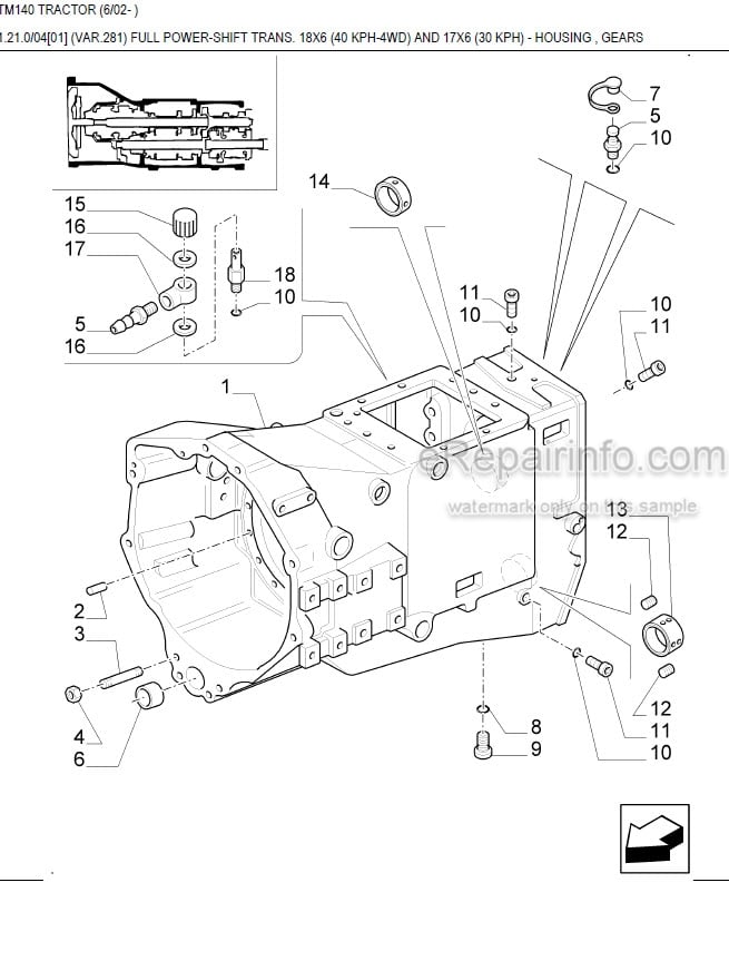 Photo 4 - New Holland TM140 Master Illustrated Parts List Manual Book Tractor