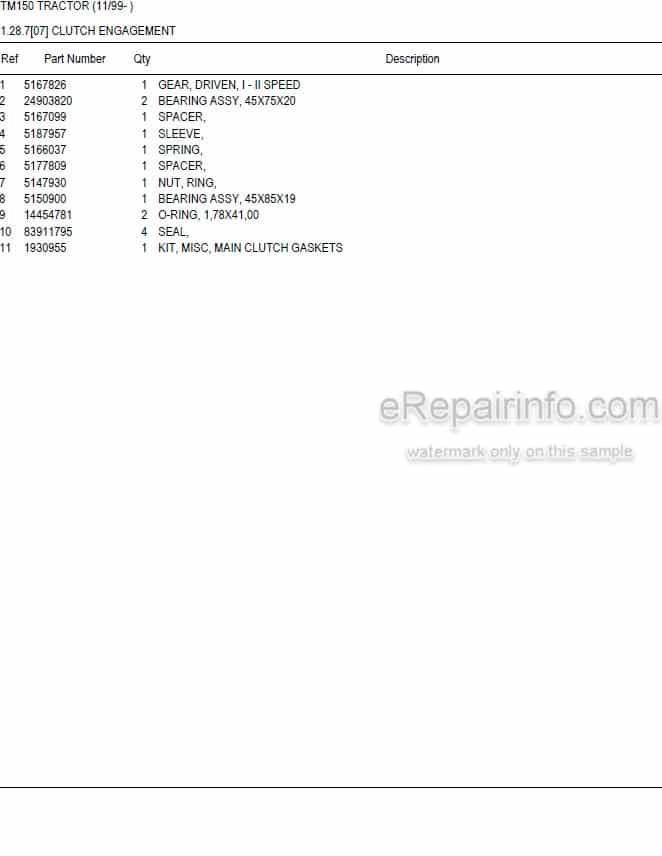 Photo 5 - New Holland TM150 Master Illustrated Parts List Manual Book Tractor