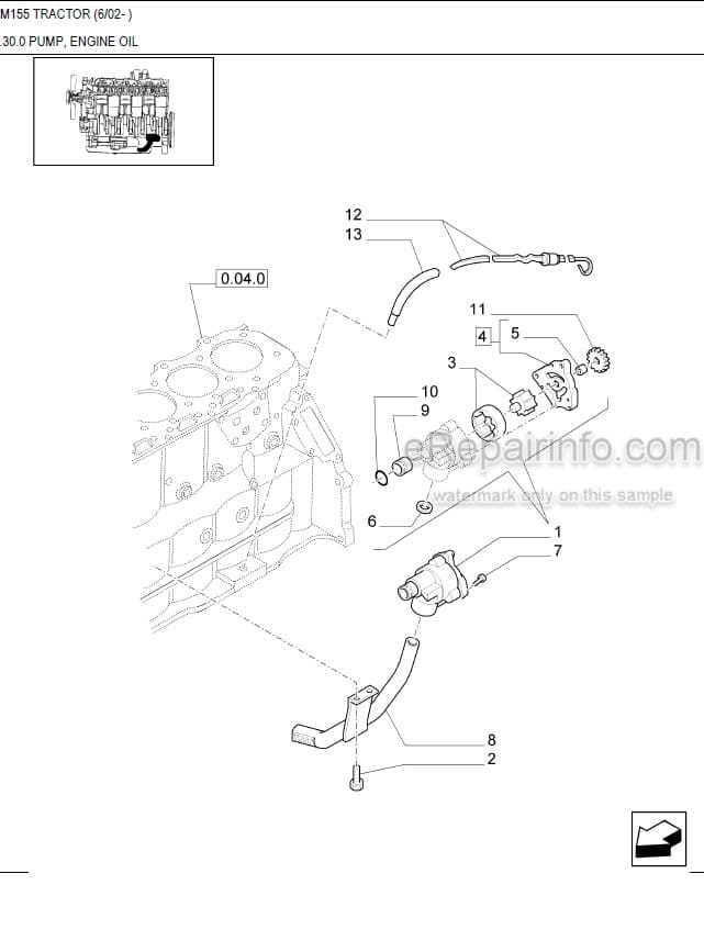Photo 2 - New Holland TM155 Master Illustrated Parts List Manual Book Tractor