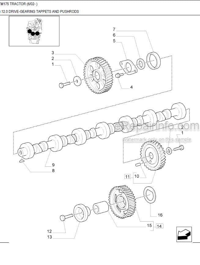 Photo 12 - New Holland TM175 Master Illustrated Parts List Manual Book Tractor