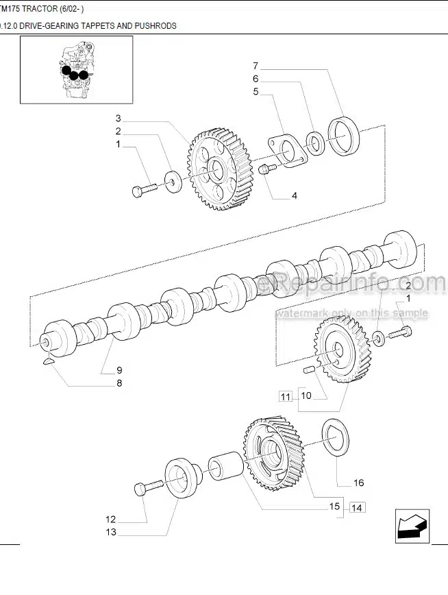 Photo 9 - New Holland TM175 Master Illustrated Parts List Manual Book Tractor