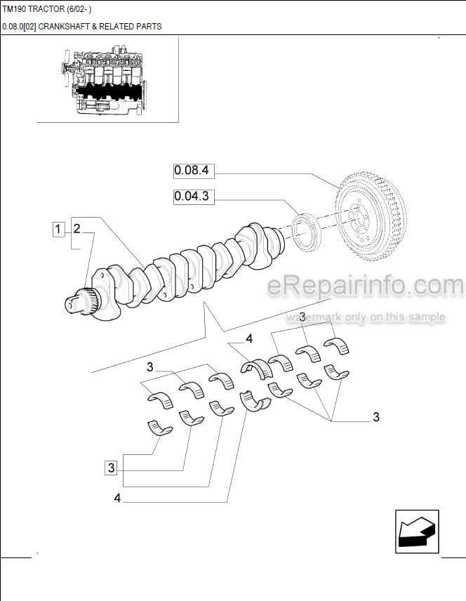 Photo 11 - New Holland TM190 Master Illustrated Parts List Manual Book Tractor