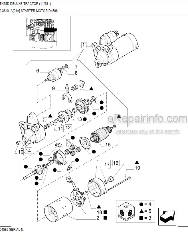 Photo 5 - New Holland TN55D Deluxe Master Illustrated Parts List Manual Book Tractor