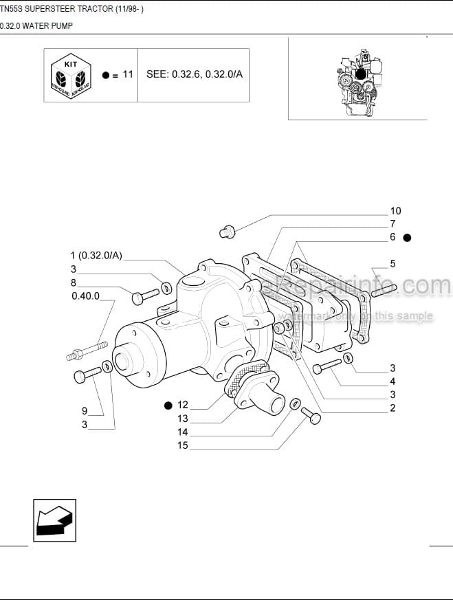 Photo 7 - New Holland TN55S Supersteer Master Illustrated Parts List Manual Book Tractor