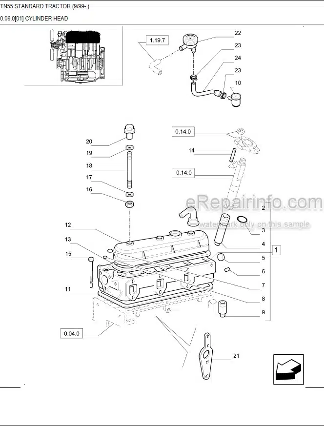 Photo 6 - New Holland TN55 Standard Master Illustrated Parts List Manual Book Tractor