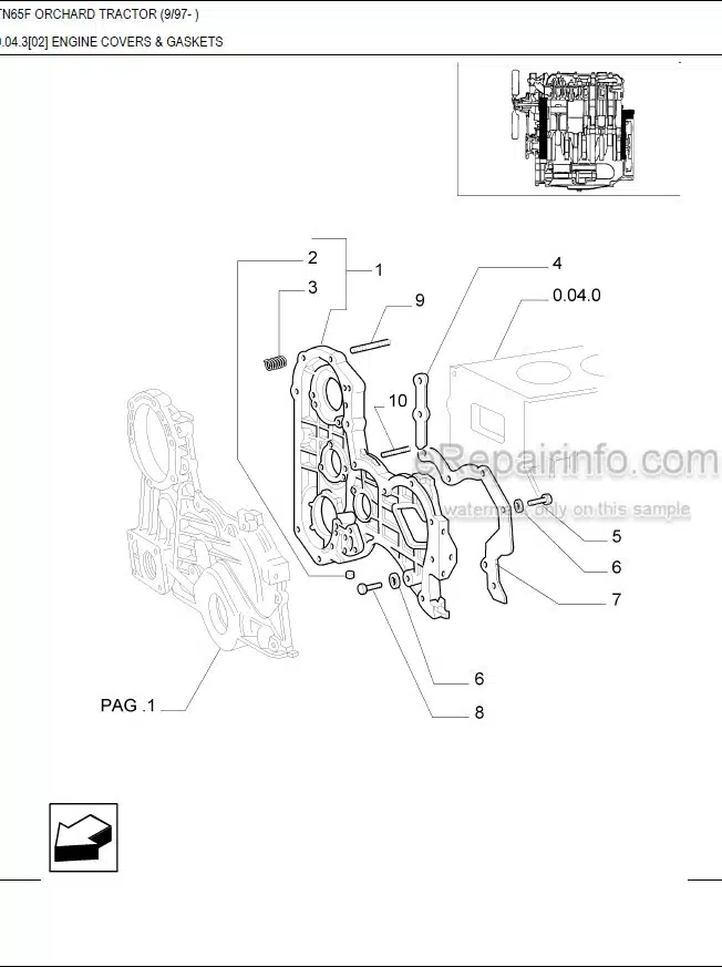 Photo 11 - New Holland TN65F Master Illustrated Parts List Manual Book Orchard Tractor