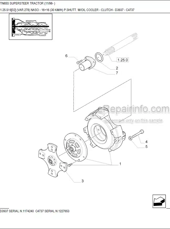 Photo 1 - New Holland TN65S Supersteer Master Illustrated Parts List Manual Book Tractor