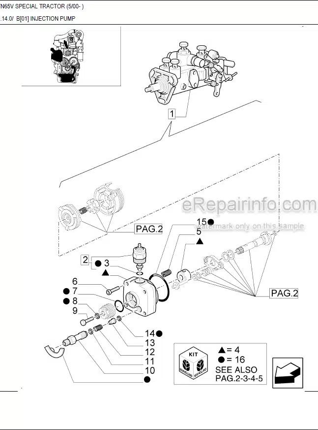 Photo 9 - New Holland TN65V Special Master Illustrated Parts List Manual Book Tractor