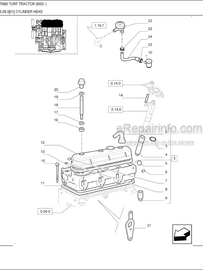 Photo 3 - New Holland TN65 Master Illustrated Parts List Manual Book Turf Tractor