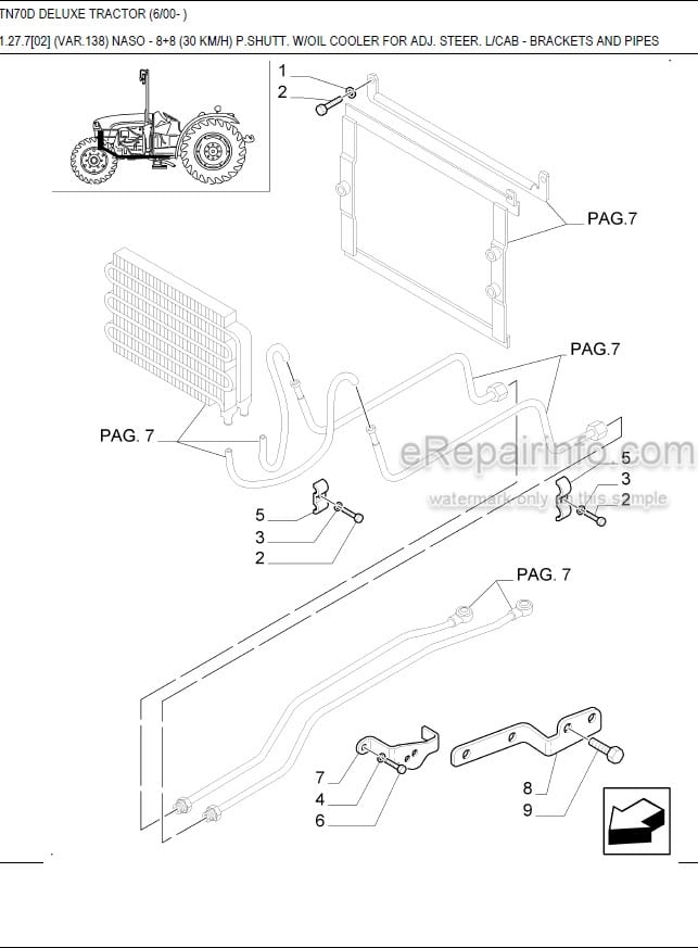 Photo 10 - New Holland TN70D Deluxe Master Illustrated Parts List Manual Book Tractor