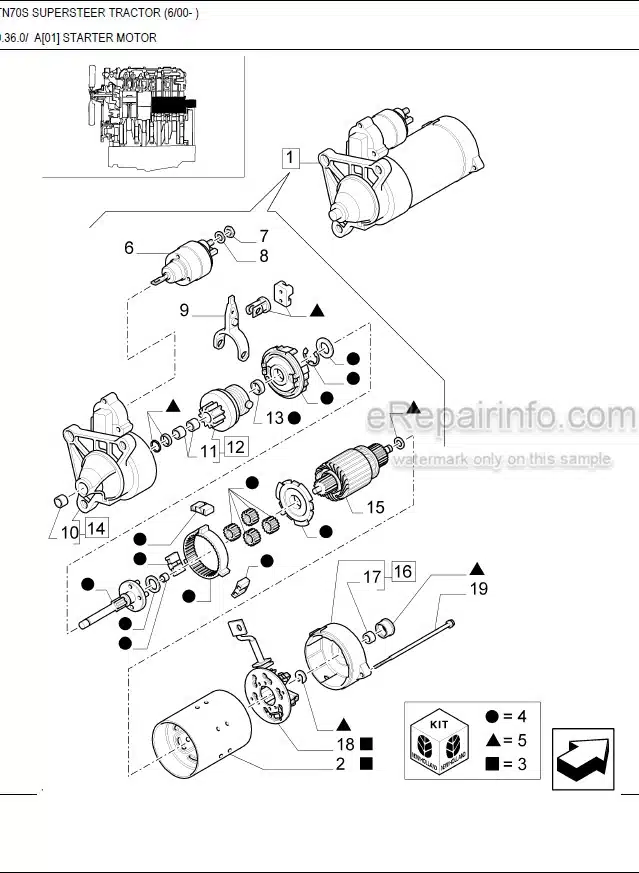 Photo 6 - New Holland TN75 Standard Master Illustrated Parts List Manual Book Tractor