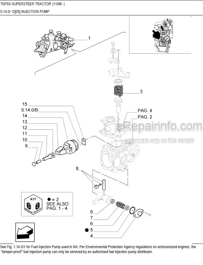Photo 1 - New Holland TN75S Supersteer Master Illustrated Parts List Manual Book Tractor