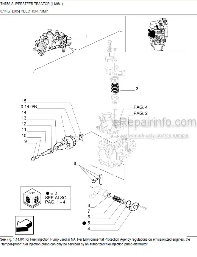 Photo 7 - New Holland MH8.6 Tier 3 Parts Catalog Wheel Excavator