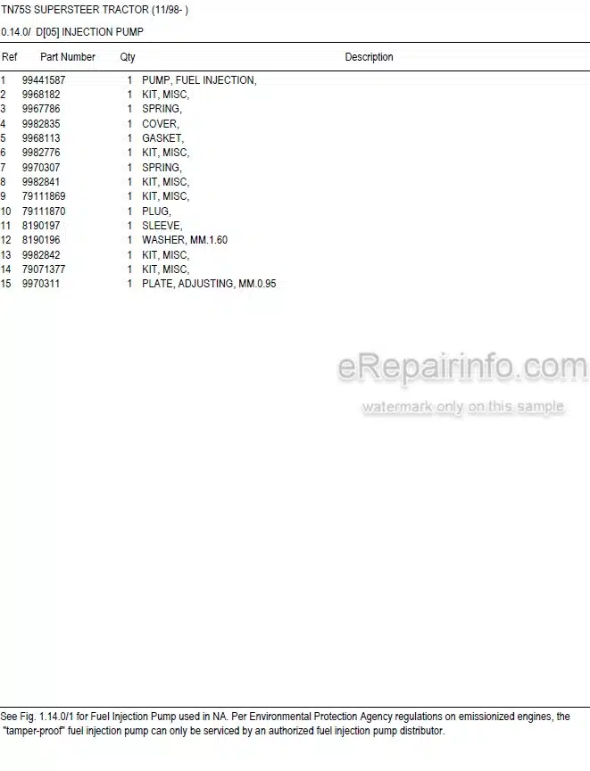 Photo 5 - New Holland TN75S Supersteer Master Illustrated Parts List Manual Book Tractor