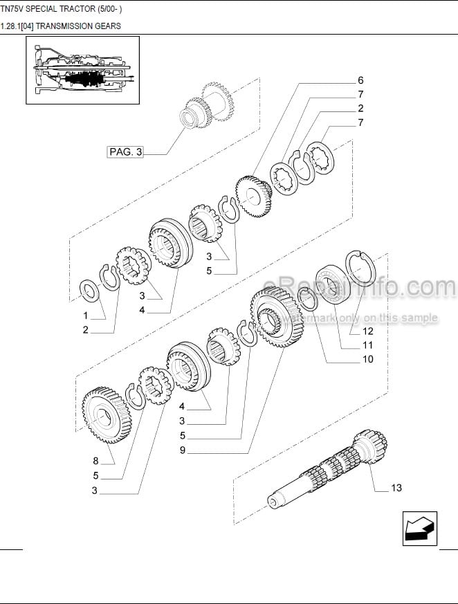 Photo 1 - New Holland TN75V Special Master Illustrated Parts List Manual Book Tractor
