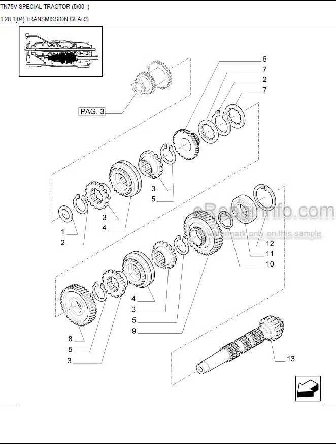 Photo 7 - New Holland TN75S Supersteer Master Illustrated Parts List Manual Book Tractor