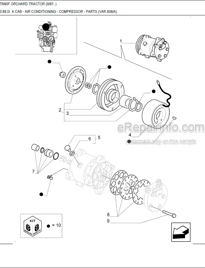 Photo 6 - New Holland TN95F Master Illustrated Parts List Manual Book Orchard Tractor