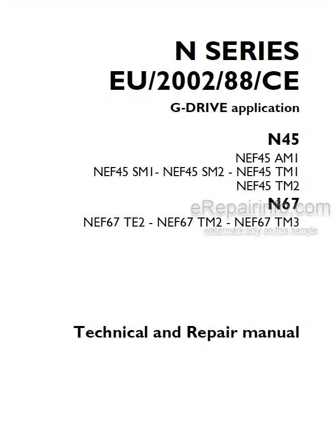 Photo 4 - FPT N45 N67 G-Drive Technical And Repair Manual Engine P4D32N002E