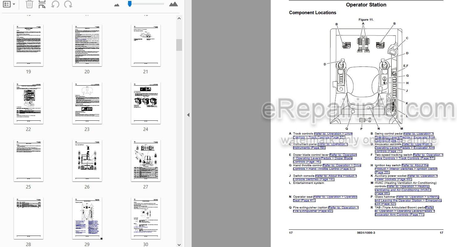 Photo 4 - JCB 100C-1 90Z-1 Operators Manual Compact Excavator 9831-1000