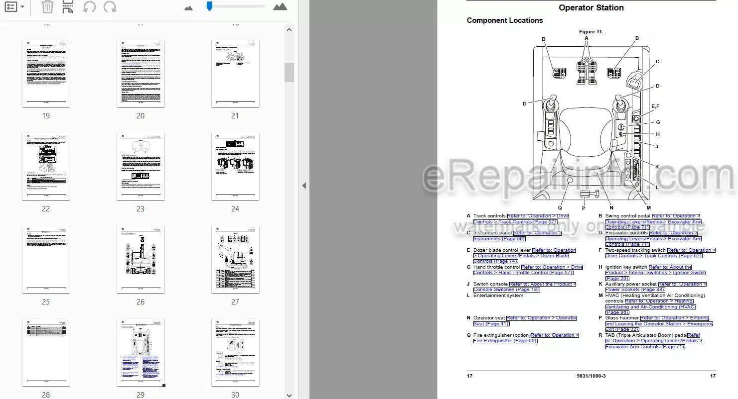 Photo 4 - JCB 100C-1 90Z-1 Operators Manual Compact Excavator 9831-1000