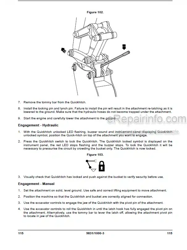 Photo 1 - JCB 100C-1 90Z-1 Operators Manual Compact Excavator 9831-1000