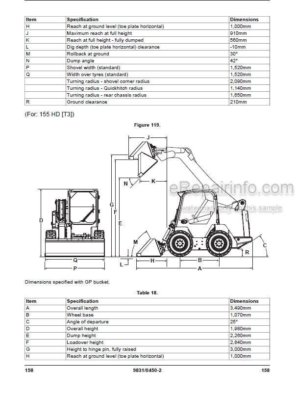Photo 5 - JCB 135HD 155HD Operators Manual Skid Steer Loader 9831-0450