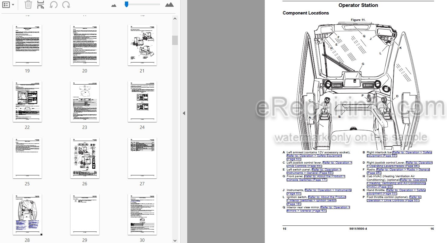 Photo 5 - JCB 135 150Т 155 175 190 190T 205 205T Operators Manual Skid Steer Loader 9811-9500