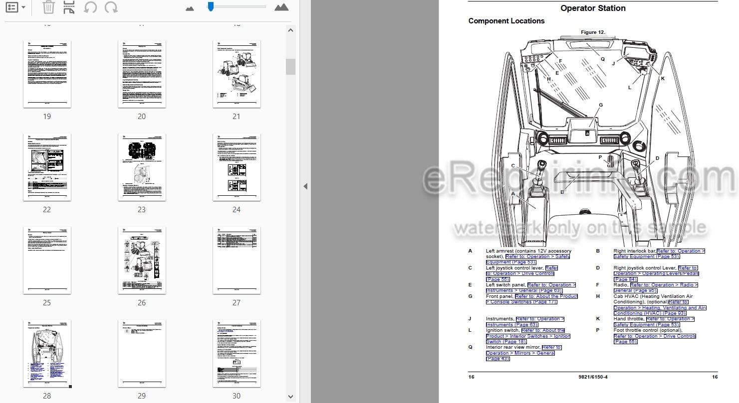 Photo 3 - JCB 135 150Т 155 175 190 190Т 205 205Т Operators Manual Skid Steer Loader 9821-6150