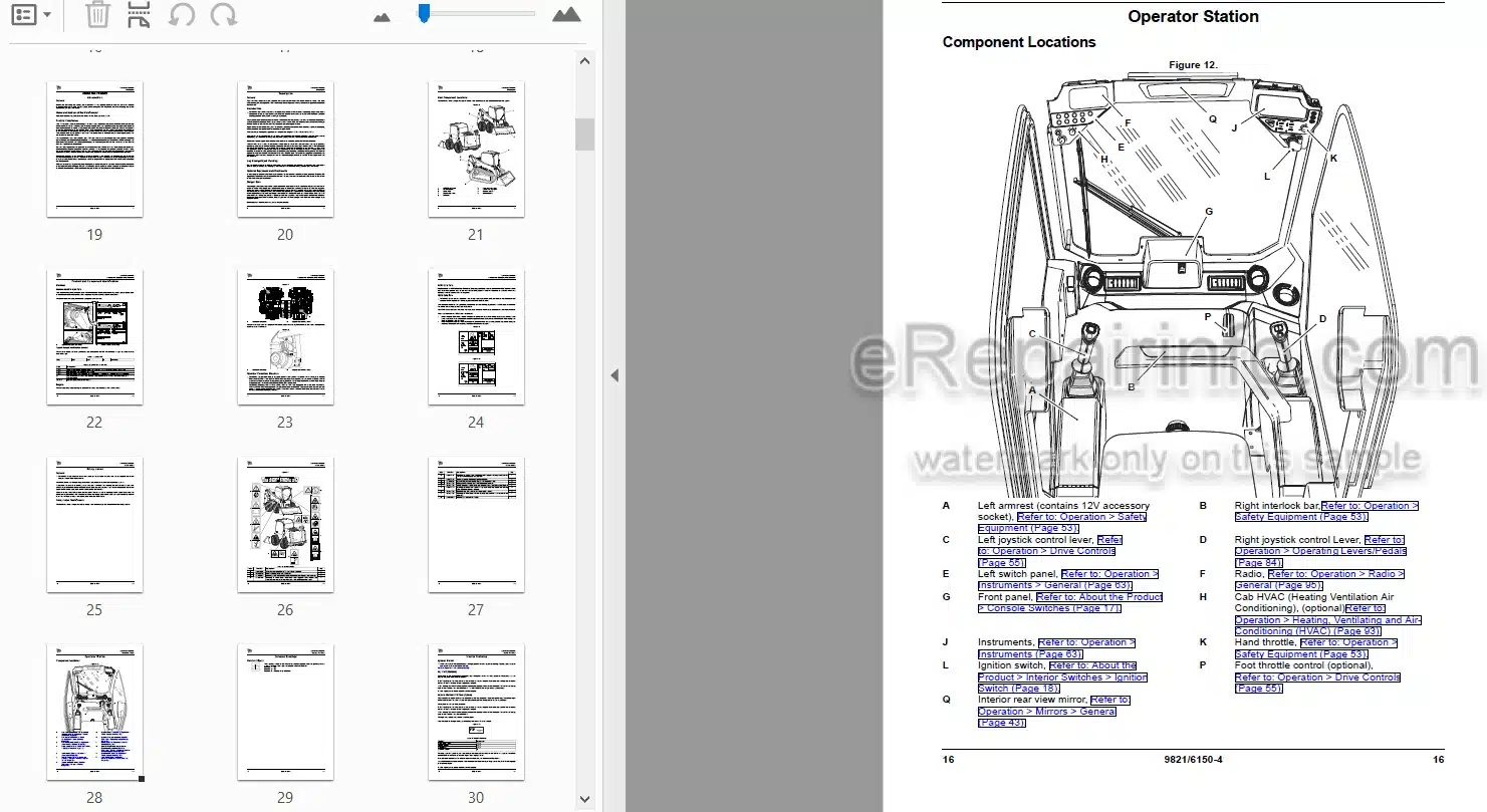 Photo 3 - JCB 135 150Т 155 175 190 190Т 205 205Т Operators Manual Skid Steer Loader 9821-6150