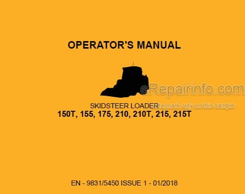 Photo 5 - JCB 150Т 155 175 210 210Т 215 215Т Operators Manual Skid Steer Loader 9831-5450