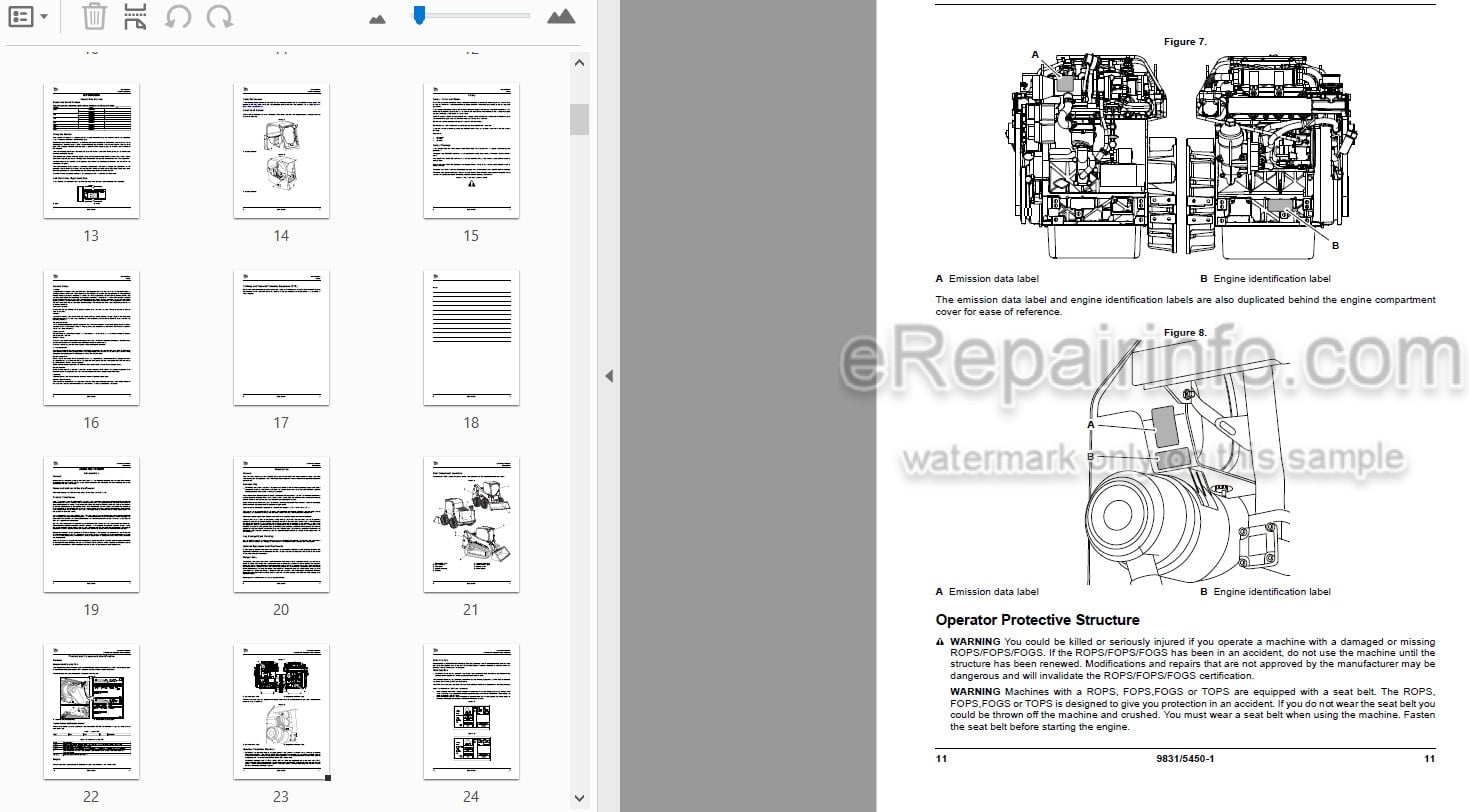 Photo 3 - JCB 150Т 155 175 210 210Т 215 215Т Operators Manual Skid Steer Loader 9831-5450