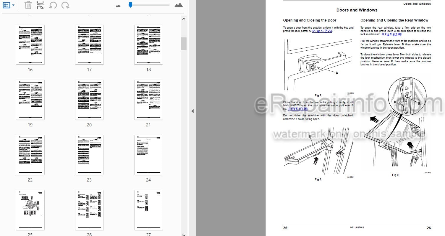 Photo 4 - JCB 1CX Operator Manual Backhoe Loader 9811-6450