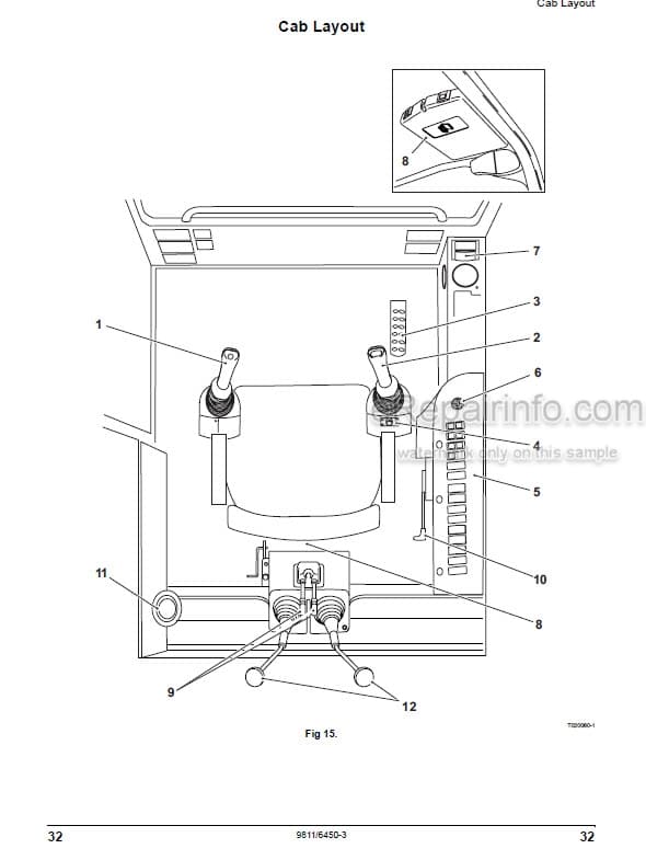 Photo 3 - JCB 1CX Operator Manual Backhoe Loader 9811-6450