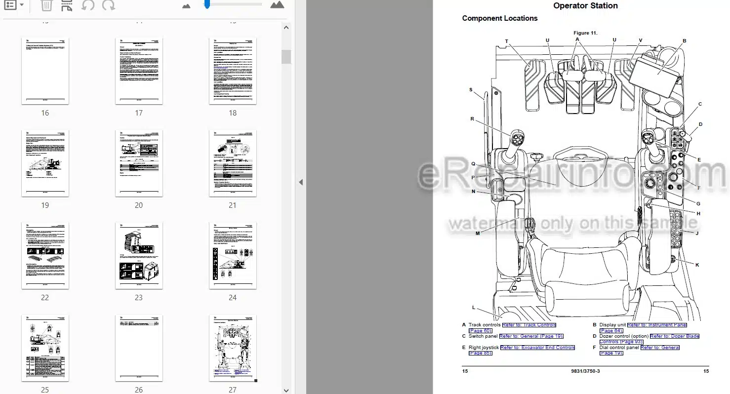 Photo 3 - JCB 210X 220X Operators Manual Excavator 9831-3750