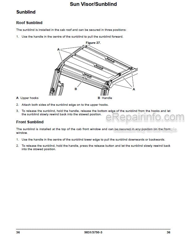 Photo 6 - JCB 214 215 215E 217 Operators Manual Backhoe Loader 9848