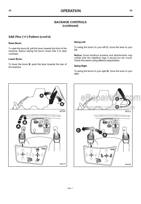 Photo 6 - JCB 225 225T 260 260T 280 300 300T 330 320T Operators Manual Skid Steer Loader