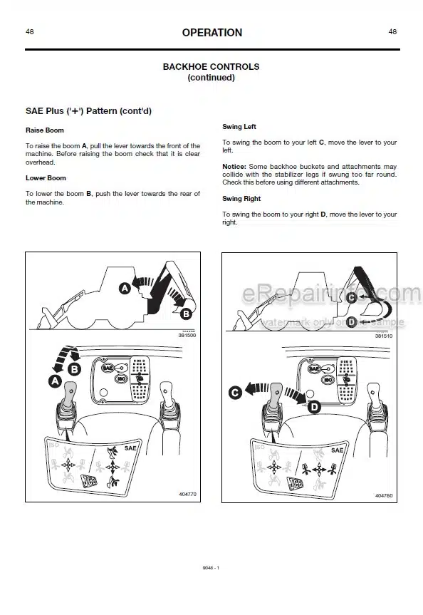 Photo 13 - JCB 214 215 215E 217 Operators Manual Backhoe Loader 9848