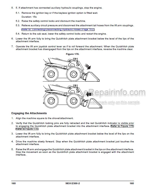 Photo 3 - JCB 225Т 250 260 260Т 300 300Т 320Т 325Т 330 3TS-8T 3TS-8W Operators Manual Skid Steer Loader 9831-2300