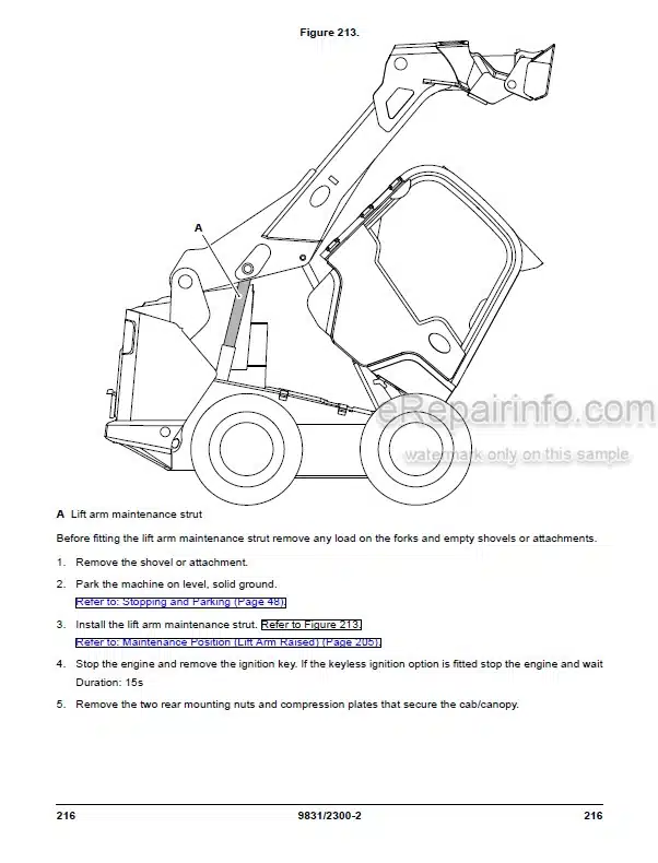 Photo 6 - JCB 225Т 250 260 260Т 300 300Т 320Т 325Т 330 3TS-8T 3TS-8W Operators Manual Skid Steer Loader 9831-2300