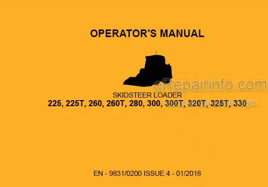 Photo 4 - JCB 225 225Т 260 260Т 280 300 300Т 320Т 330 325T Operators Manual Skid Steer Loader 9831-0200