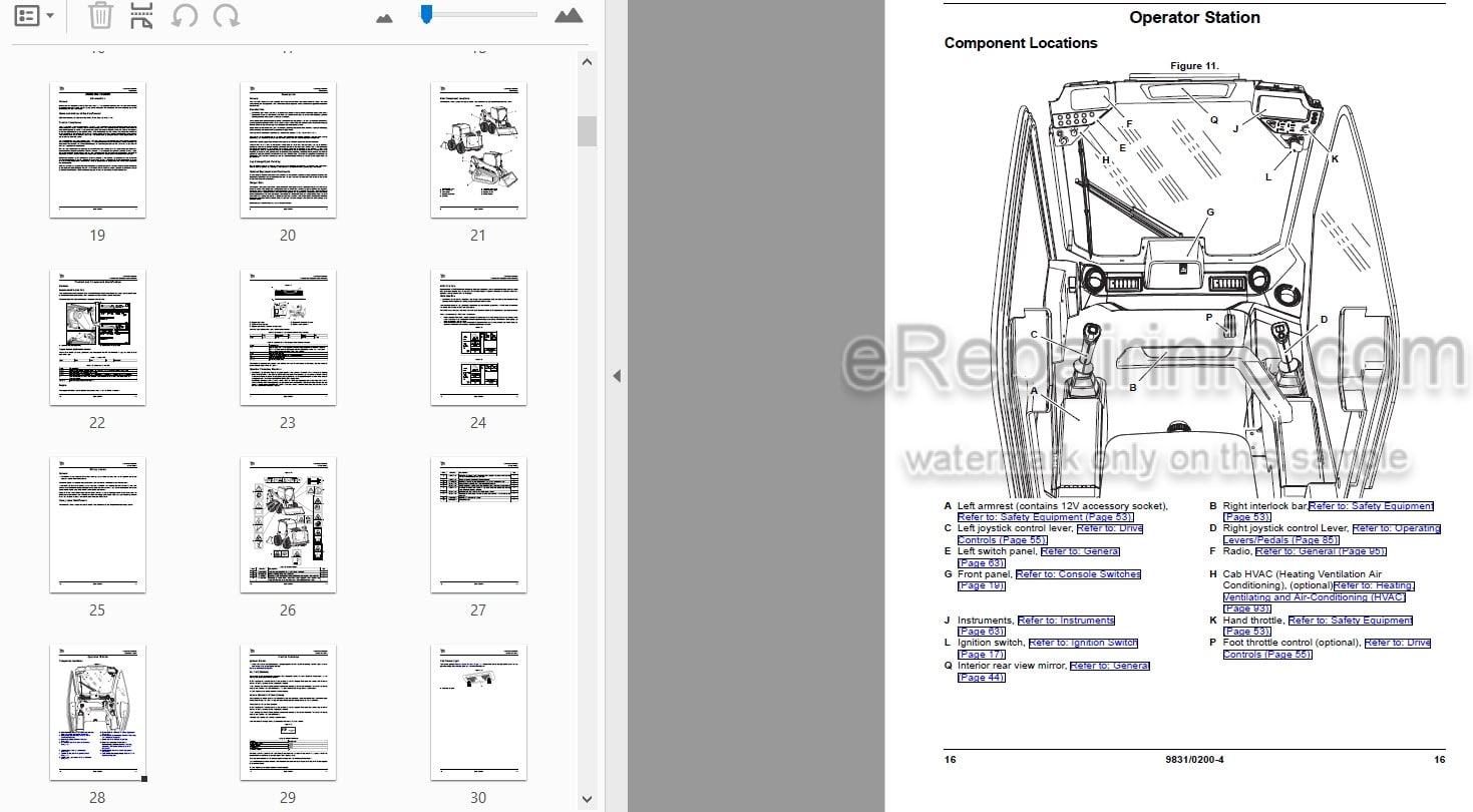 Photo 3 - JCB 225 225Т 260 260Т 280 300 300Т 320Т 330 325T Operators Manual Skid Steer Loader 9831-0200