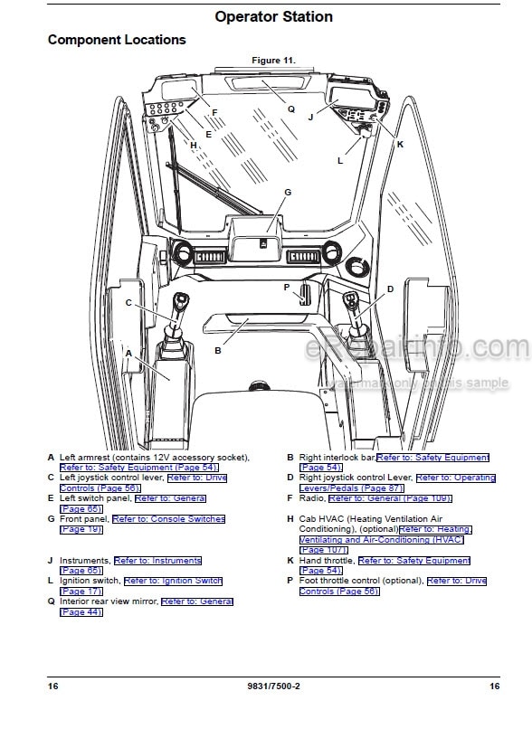 Photo 3 - JCB 250 250Т 270 270Т 300 300Т 320Т 325T 3TS-8T 3TS-8W Operators Manual Skid Steer Loader 9831-7500