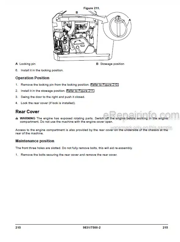 Photo 13 - JCB 250 250Т 270 270Т 300 300Т 320Т 325T 3TS-8T 3TS-8W Operators Manual Skid Steer Loader 9831-7500