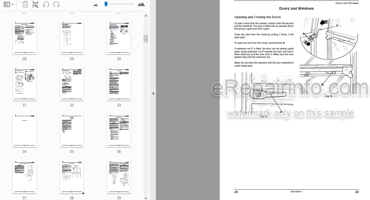 Photo 3 - JCB 2CX Airmaster Operators Manual Backhoe Loader 9821-0050