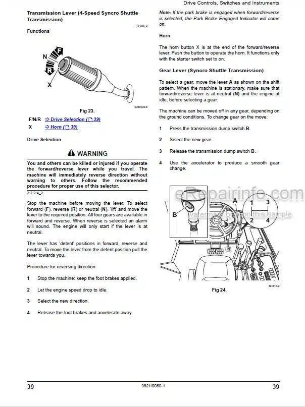 Photo 9 - JCB 2CX Airmaster Operators Manual Backhoe Loader 9821-0050