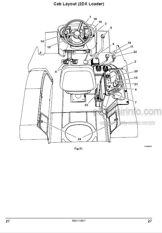 Photo 5 - JCB 2DX 2DXL Operators Manual Backhoe Loader 9831-1100-7