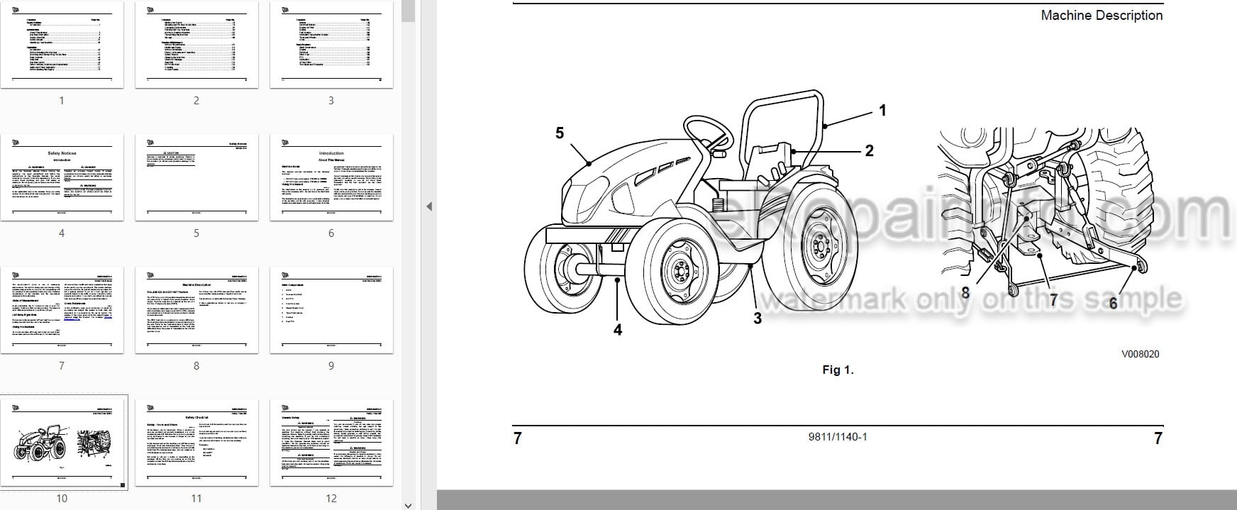 Photo 4 - JCB 323HST 327HST Operators Manual Tractor 9811-1140