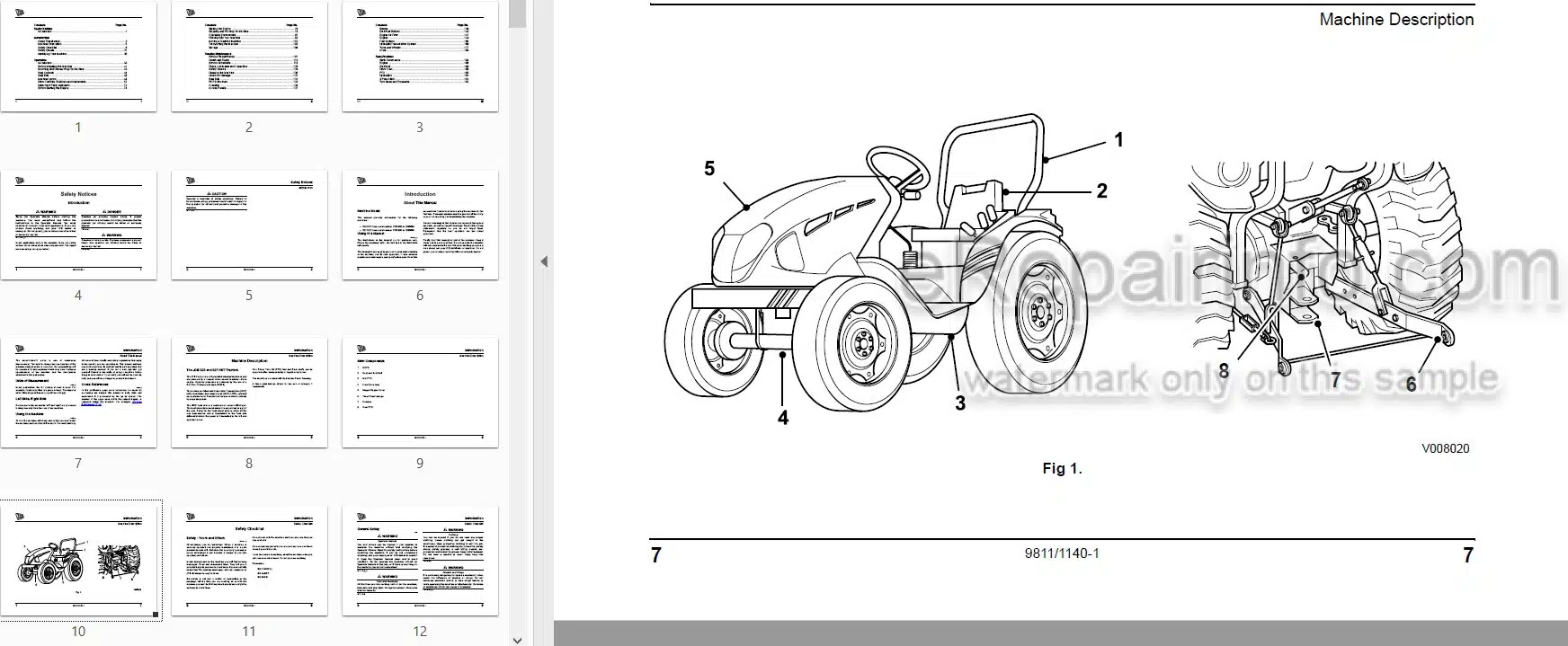 Photo 4 - JCB 323HST 327HST Operators Manual Tractor 9811-1140