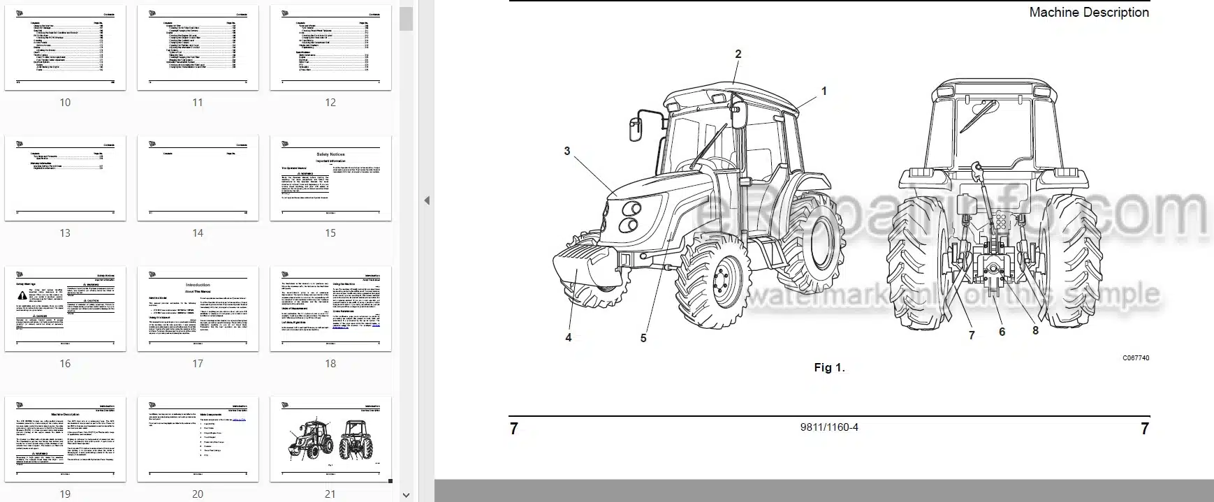 Photo 3 - JCB 354 360 Operators Manual Compact Tractor 9811-1160
